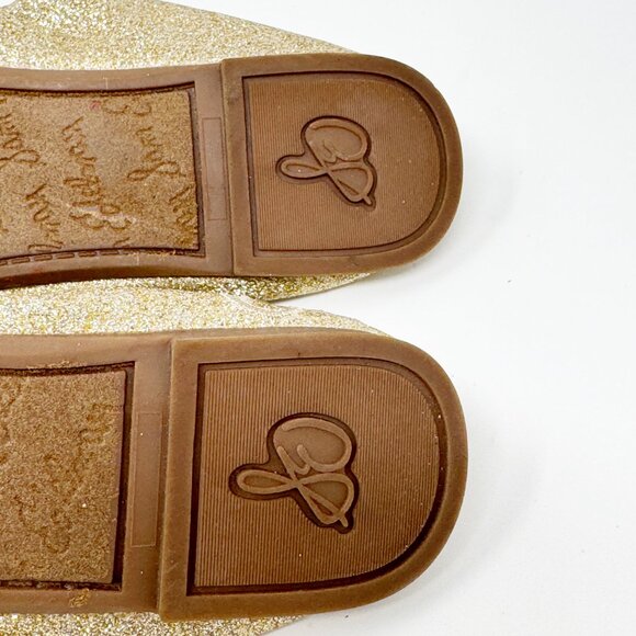 Sam Edelman Women Gold Glitter 'Fiona' Ballet Flat Size 5 - Picture 9 of 10